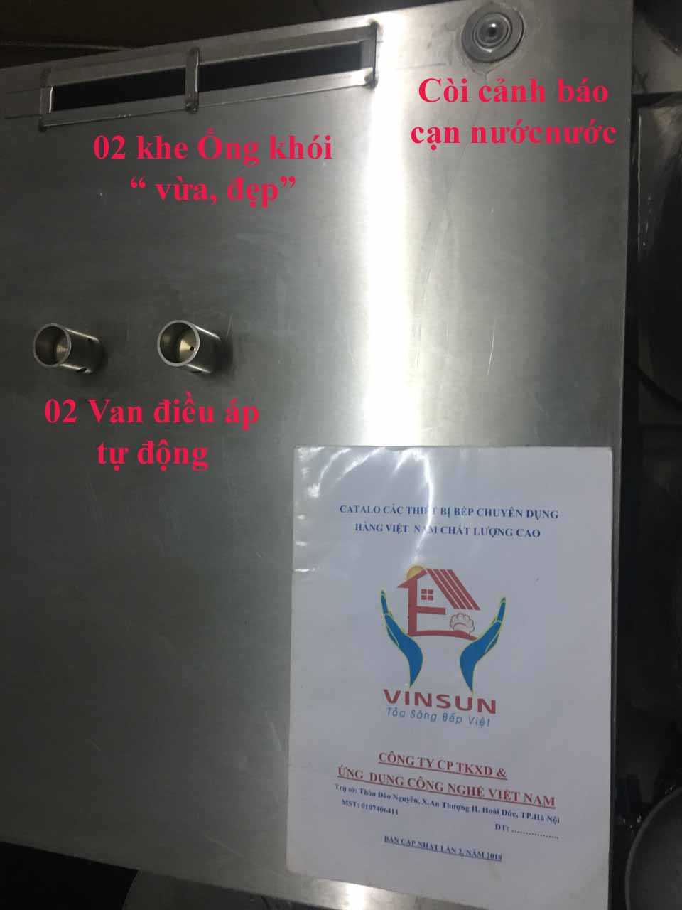 Tủ Cơm Gas 120 Kg Gạo Inox 304 Cao Cấp 24 Khay VinSun