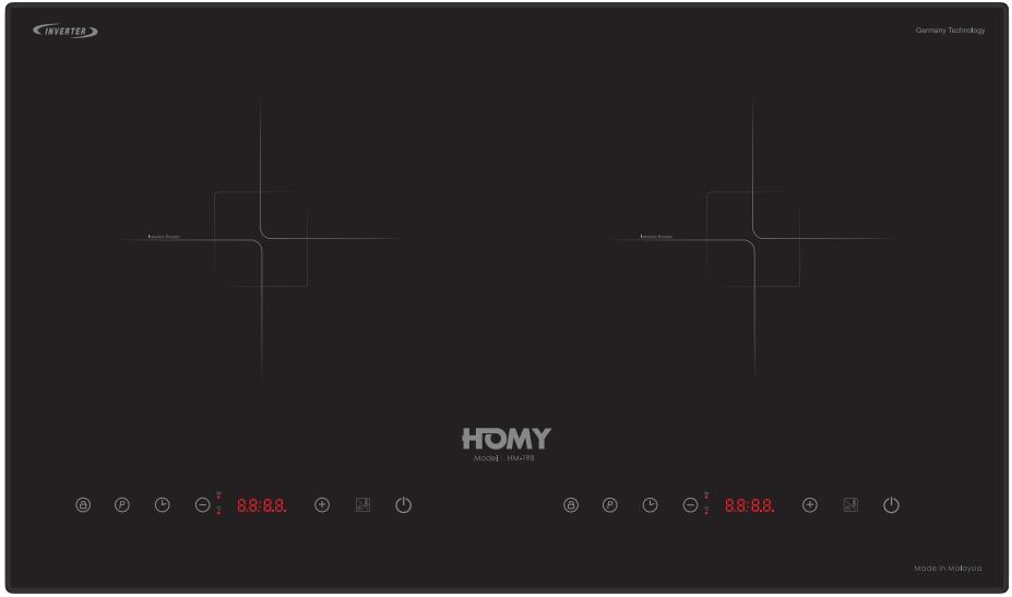 Bếp Từ Homy HD198 Tại Điện Máy VinSun Tặng Máy Hút Mùi Và Bộ Nồi Inox Cao Cấp